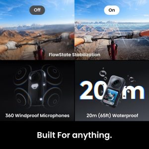 Insta360 X6 Essentials Bundle White - 8K 360 Camera with 1/1.1'' Sensors | Action Camera, Dual Custom Square 1/1.1" Sensors, Triple AI Chip, Replaceable Lens 2.0, 140 minutes 8K Video