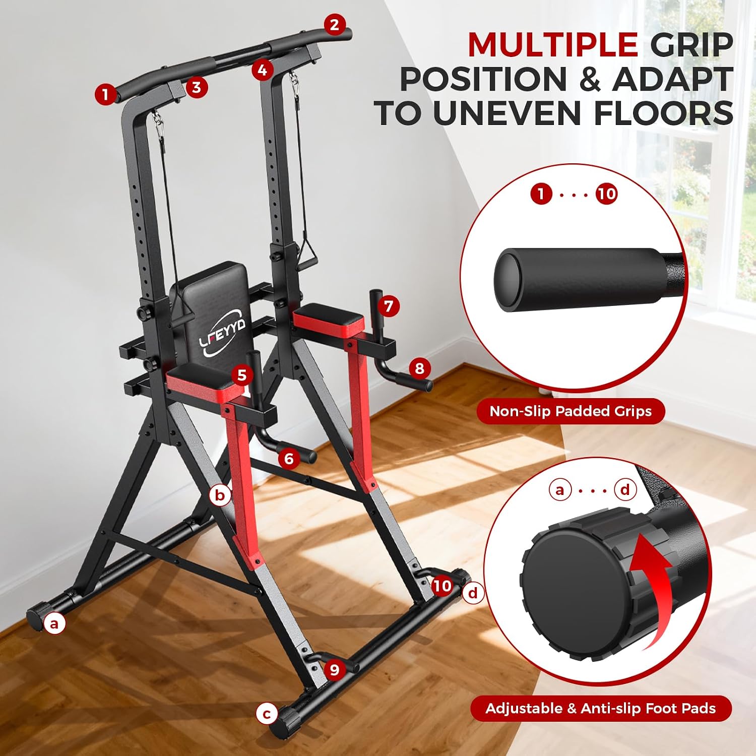 Power Tower Pull Up Bar Free Standing,Strength Training Equipment