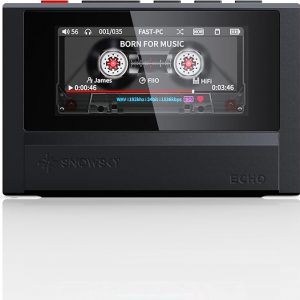 FiiO Echo 4G Hi-Res Digital Audio Player, Dual DAC Bluetooth Music Player, 4.4mm Balanced Output, Color Screen, Portable DAP (Black 4G)
