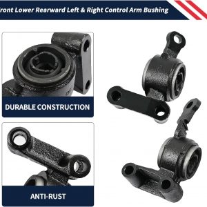 Front Lower Rearward Left & Right Control Arm Bushing Compatible with Mini Cooper 2002 2003 2004 2005 2006 2007 2008 Replaces 31126757561 31126757562 31-12-6-757-561 31-12-6-757-562