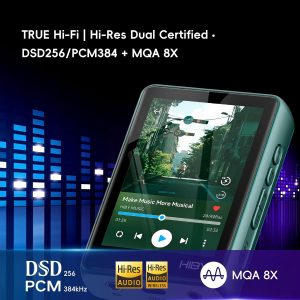 HiBy R3 PRO II MP3 Music Player - Qobuz/Tidal Support, MQA 8X Decoding & Native DSD256, Hi-Res Audio Certified, MP3 Player with Touch Screen & 3.5mm PO + 4.4mm BAL Dual Jacks, 2TB Expanded Memory