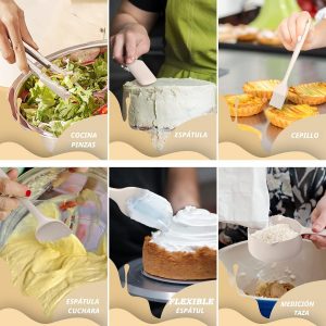 Juego de tazones para mezclar con tapas herméticas, 26 piezas de tazones de acero inoxidable caqui con accesorios para rallador, fondos antideslizantes y juego de utensilios de cocina, tamaños 7, 4