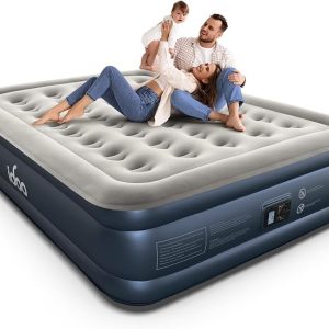 iDOO Queen Air Mattress with Built in Pump, 18" Raised Blow up Bed, 750 lbs