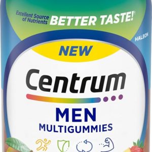 Centrum MultiGummies for Men, Assorted Fruit Flavors, 170 Count | Contains Vitamin D3, B Vitamins and Antioxidants, Gluten Free, Non-GMO Ingredients, GLP-1 Support
