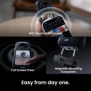 Insta360 X6 Essentials Bundle White - 8K 360 Camera with 1/1.1'' Sensors | Action Camera, Dual Custom Square 1/1.1" Sensors, Triple AI Chip, Replaceable Lens 2.0, 140 minutes 8K Video