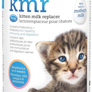 PetAg KMR Kitten Milk Replacer Powder - 12 oz - Powdered Kitten Formula with Prebiotics, Probiotics & Vitamins for Kittens Newborn to Six Weeks Old - Easy to Digest