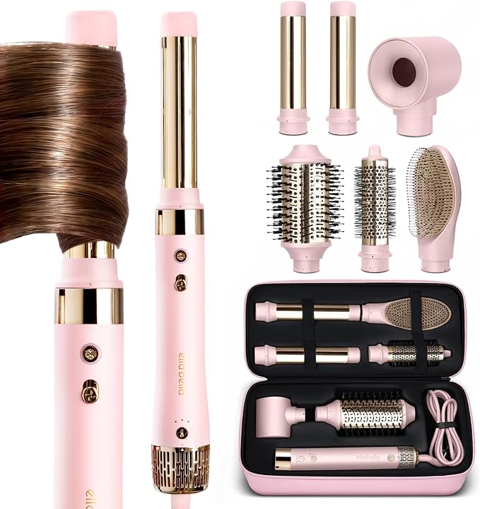 ELLA BELLA® 6 in 1 Professional Hot Air Styler & Straightener, Fast Drying