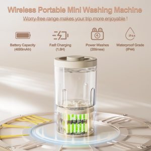 Mini lavadora portátil, ropa interior recargable, lavadora de brochas de maquillaje, máquina pequeña para el hogar, hotel, viajes y camping