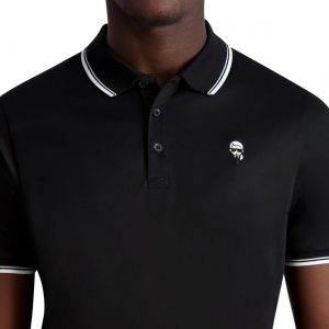 Karl Lagerfeld Men's Collared Short Sleeve Karl Graphic Polo