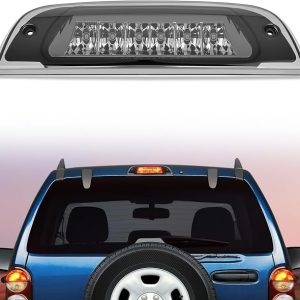 Nilight Third Brake Light for Jeep Liberty 2002 2003 2004 2005 2006 2007 | for Jeep Liberty 2002 2003 2004 2005 2006 2007, High Mount 3rd Stop LED Rear Cab Center Van SUV Tail Lamp, Smoked Lens