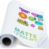 Koala - Rollo de papel adhesivo para impresora de inyección de tinta mate, 13 pulgadas x 32.8 pies