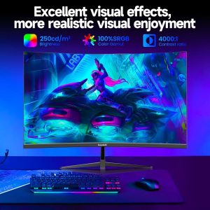 Gawfolk Curved 32 inch Gaming Monitor 240Hz PC Screen Full HD 1080P, Frameless 1800R Curved Computer Screen,FreeSync,178° Viewing Angle,Display Port、HDMI 2.0,Wall Mount Compatible 100x100MM-Black