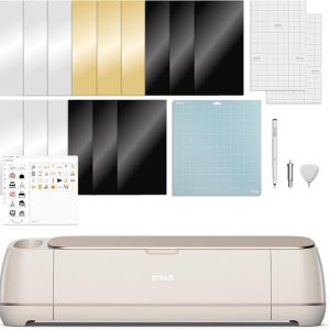 Cricut Maker 4 - Smart Cutting Machine (Seashell) | Digital Content Bundle | Includes 30 images in Design Space App