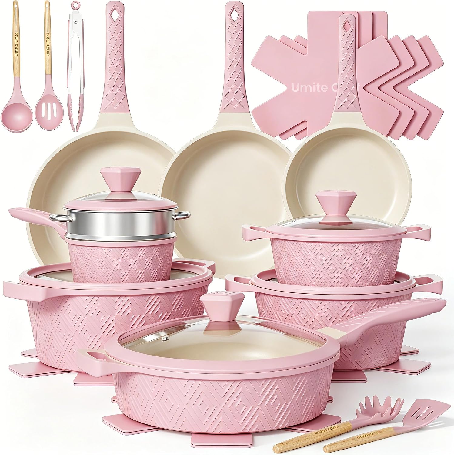 Umite Chef 26PCS Pots Pans Set Non Stick Cookware