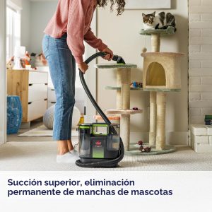 BISSELL® Little Green® Max Pet Limpiador Profundo Portátil para Alfombras y Tapicería, Detallador para Carro/Auto, con Herramienta Autolimpiante para Manchas Difíciles y Herramienta para Eliminación | Self-Cleaning Tough Stain Tool & Pet Hair Removal Tool; car/auto detailing; deep upholstery cleaning