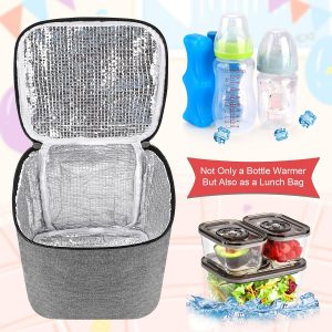 Bolsa de enfriamiento de leche materna Accmor con paquete de hielo, bolsas de enfriamiento para biberones, bolsas aisladas para llevar, cabe 4 botellas grandes de 8 onzas, para madres lactantes