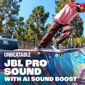 JBL Boombox 4 Portable Bluetooth Speaker, Waterproof, Deep Bass - Black | Up To 34 Hours Playtime, IP68 Dustproof, AI Sound Boost For Louder Clearer Audio, Ideal For Beach, Pool, Boat And Outdoor Par