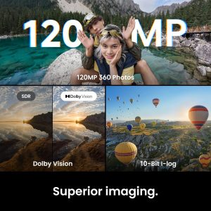 Insta360 X6 Essentials Bundle White - 8K 360 Camera with 1/1.1'' Sensors | Action Camera, Dual Custom Square 1/1.1" Sensors, Triple AI Chip, Replaceable Lens 2.0, 140 minutes 8K Video