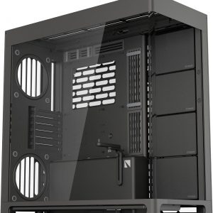 HAVN HS 420 Dual-Chamber Mid Tower PC Case ATX Black | Hybrid Design, 11x 140mm Fan Slots & 3X 420mm Radiator Support, SimpliCable Cable Management, Tempered Glass, PWM Fan Hub | Dual chamber computer case, 11x 140mm fans, 3x 420mm radiator, tempered glass, SimpliCable, PWM hub