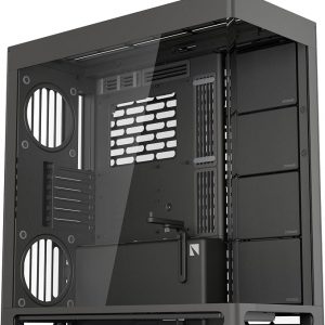 HAVN HS 420 Dual-Chamber Mid Tower PC Case ATX Black | Hybrid Design, 11x 140mm Fan Slots & 3X 420mm Radiator Support, SimpliCable Cable Management, Tempered Glass, PWM Fan Hub | Dual chamber computer case, 11x 140mm fans, 3x 420mm radiator, tempered glass, SimpliCable, PWM hub