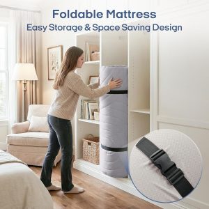 ZonLi Japanese Floor Mattress Futon Mattress Twin Size 4 Inch Thick | Foldable Tatami Mat, Washable Cover, Portable Floor Bed for Sleeping, Guest, Dorm