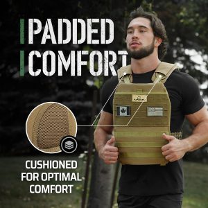 Amstaff Tactical Weighted Vest - Adjustable Weight Vests - Versatile Wearable Vest for Fitness Workouts, Strength and Endurance Training, Running