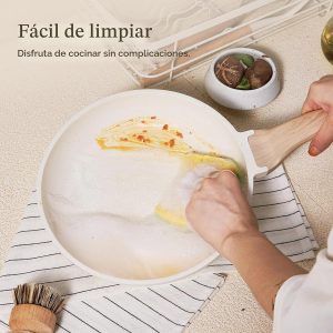CAROTE Juego de 21 ollas y sartenes, juegos de utensilios de cocina antiadherentes, utensilios de cocina de inducción de granito blanco, juego de cocina antiadherente con sartenes y cacerolas (PFOS,