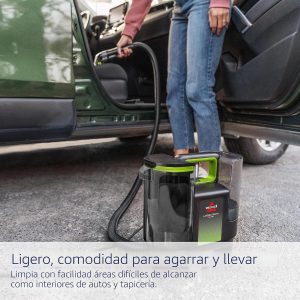 BISSELL® Little Green® Max Pet Limpiador Profundo Portátil para Alfombras y Tapicería, Detallador para Carro/Auto, con Herramienta Autolimpiante para Manchas Difíciles y Herramienta para Eliminación | Self-Cleaning Tough Stain Tool & Pet Hair Removal Tool; car/auto detailing; deep upholstery cleaning