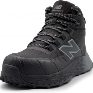 New Balance Fresh Foam Cremorne Composite Toe Safety Shoes for Men - Non Slip, Electrical Hazard - Black/Grey, Mid