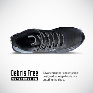 New Balance Fresh Foam Cremorne Composite Toe Safety Shoes for Men - Non Slip, Electrical Hazard - Black/Grey, Mid