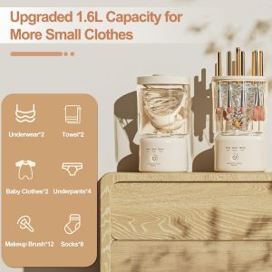 Mini lavadora portátil, ropa interior recargable, lavadora de brochas de maquillaje, máquina pequeña para el hogar, hotel, viajes y camping