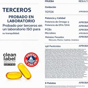 Aceite de pescado DHA Omega 3 de triple fuerza 3600 mg | Más de 2100 mg de ácidos grasos omega-3 con 860 mg de DHA | 1300 mg EPA | Los mejores ácidos grasos esenciales | Aceite de pescado capturado