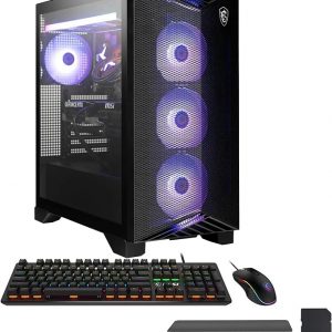 msi Aegis ZS2 Gaming Desktop, AMD Ryzen 9 9900X, NVIDIA GeForce RTX 5080 16GB GDDR7, 16GB DDR5, 2TB Storage (1TB SSD+1TB Docking Station), Liquid Cooler, Wi-Fi 7, Keyboard & Mouse, Win 11 Pro, Black