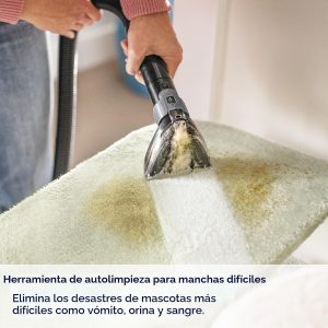 BISSELL® Little Green® Max Pet Limpiador Profundo Portátil para Alfombras y Tapicería, Detallador para Carro/Auto, con Herramienta Autolimpiante para Manchas Difíciles y Herramienta para Eliminación | Self-Cleaning Tough Stain Tool & Pet Hair Removal Tool; car/auto detailing; deep upholstery cleaning