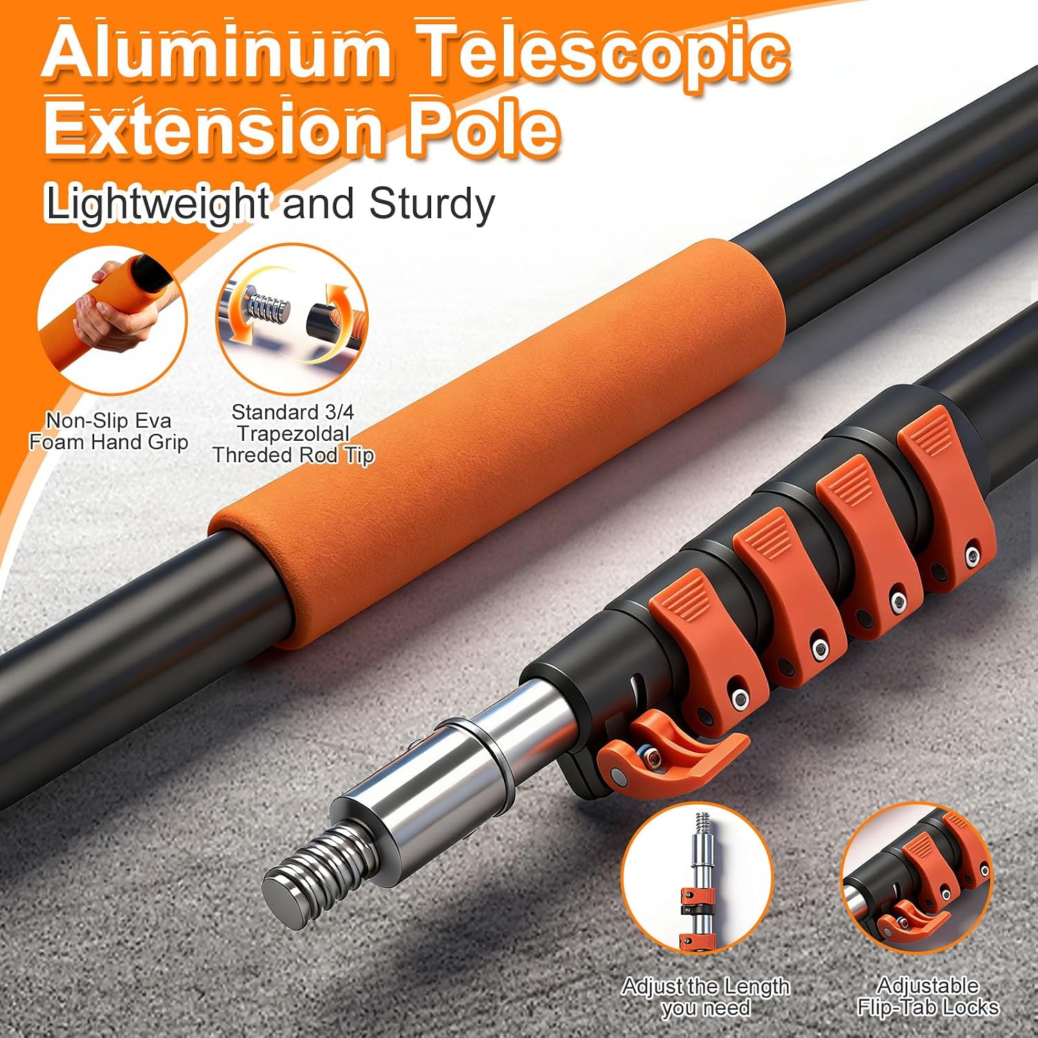 26FT Window Washing Kit, Squeegee with Telescopic Extension Pole