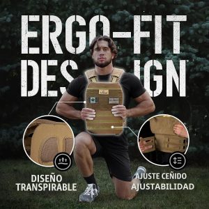 Amstaff - Chaleco táctico con peso, chaleco de peso ajustable, chaleco versátil para entrenamientos de fitness, entrenamiento de fuerza y resistencia, correr
