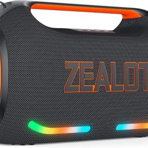 ZEALOT Upgrade 350W Max Loud Wireless Outdoor Bluetooth Speaker, OTG, Custom Sound APP, Dual Pairing, XBass, 48000mAh, Outdoor Waterproof Speaker for Beach, Live Stream, Travel and Party