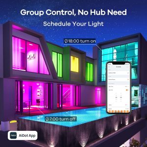 Linkind Smart Light Bulbs, Work with Alexa, Google Home, AiDot | Led Color Changing Light Bulb RGBTW, 2.4G WiFi+Bluetooth, 104 Preset Scene, Music Sync, DIY, Dotis, A19 E26, 60W 800LM, 4Pack