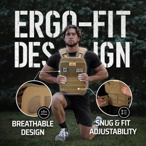 Amstaff Tactical Weighted Vest - Adjustable Weight Vests - Versatile Wearable Vest for Fitness Workouts, Strength and Endurance Training, Running