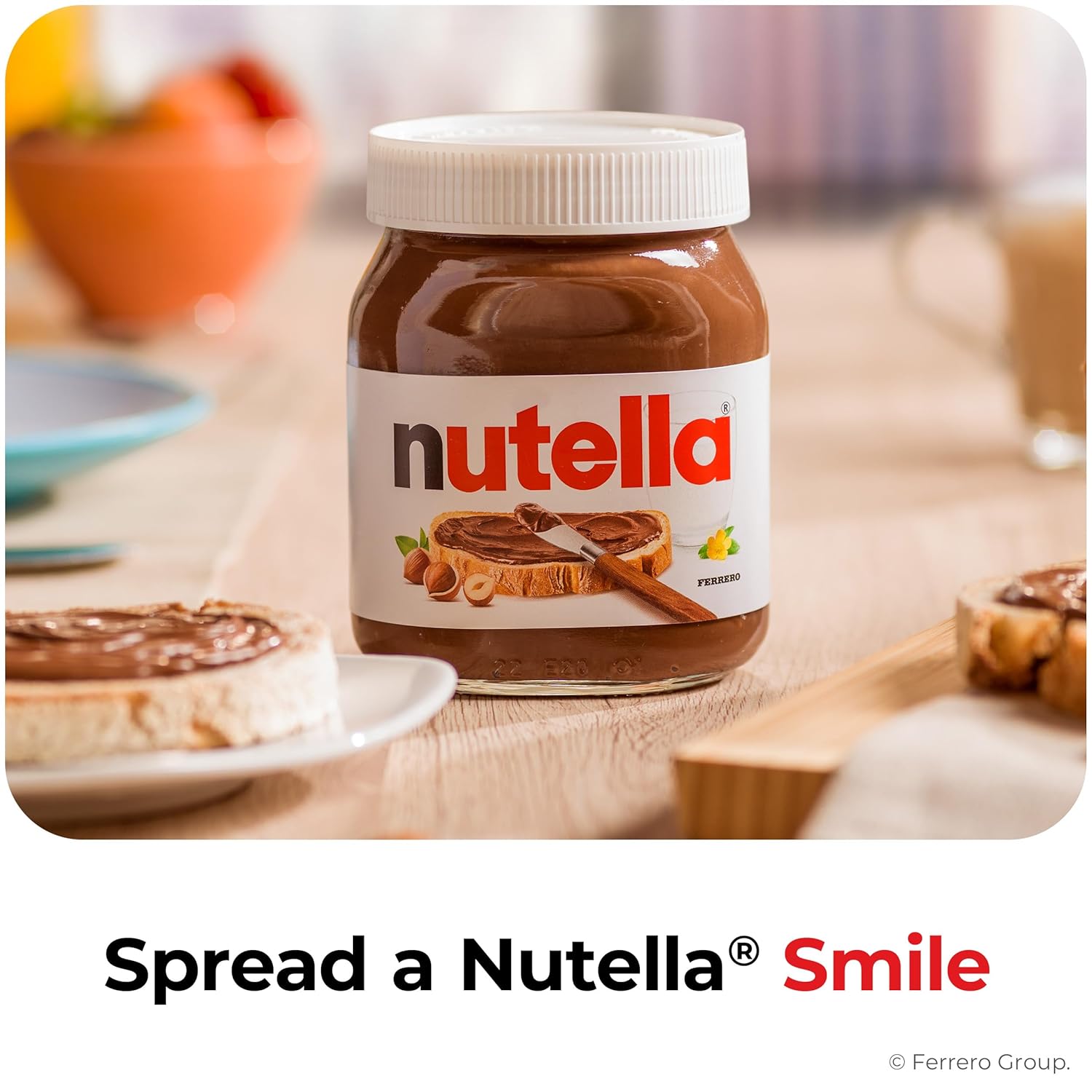 Nutella Hazelnut Spread with Cocoa, Creamy Hazelnut Spread, Breakfast Favorite, 35.3 oz Jar