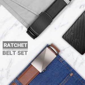 Zitahli Leather Ratchet Belt for Men - 2 Pack Mens belt,Customizable Fit