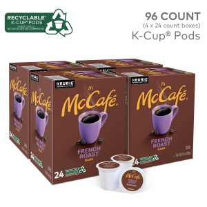 McCafe French Roast, Single Serve Coffee Keurig K-Cup Pods, Dark Roast, 96 Count (4 Packs of 24)