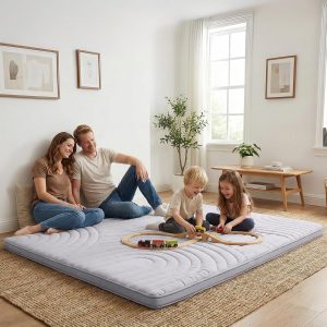 ZonLi Japanese Floor Mattress Futon Mattress Twin Size 4 Inch Thick | Foldable Tatami Mat, Washable Cover, Portable Floor Bed for Sleeping, Guest, Dorm
