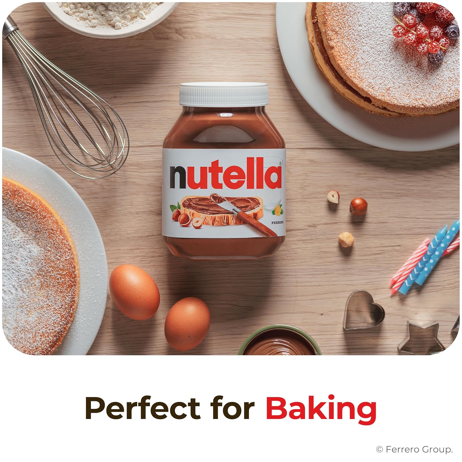Nutella Hazelnut Spread with Cocoa, Creamy Hazelnut Spread, Breakfast Favorite, 35.3 oz Jar