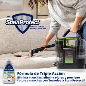 BISSELL® Little Green® Max Pet Limpiador Profundo Portátil para Alfombras y Tapicería, Detallador para Carro/Auto, con Herramienta Autolimpiante para Manchas Difíciles y Herramienta para Eliminación | Self-Cleaning Tough Stain Tool & Pet Hair Removal Tool; car/auto detailing; deep upholstery cleaning