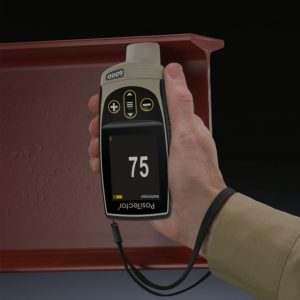 DeFelsko PosiTector 6000 F1 es un medidor de espesor de recubrimiento con sonda integral, modelo estándar, para metales ferrosos, con un rango de 0 a 60 mils (de 0 a 1500 μm).