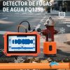 Detectores de fuga de agua subterránea PQ125B para exteriores, detección de fugas en tuberías con pantalla táctil, auriculares y estuche de transporte, sensor acústico de intensificación,3 metros capacidad