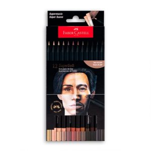 CRAYON DE MADERA FABER CASTELL SUPERSOFT 12 COL PIEL