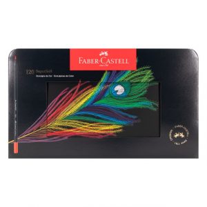 Caja metalica de Crayones Faber Castell Sudper Soft 120 Colores