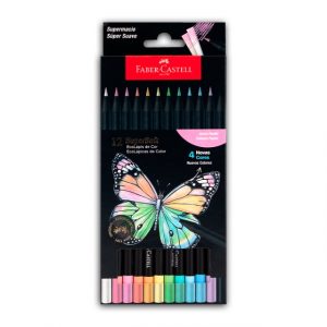 CRAYON DE MADERA FABER CASTELL SUPERSOFT 12 COL PASTEL